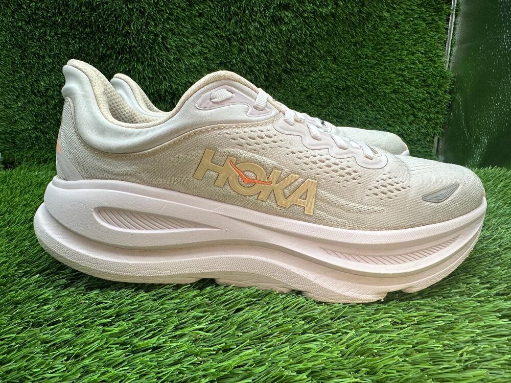 Hoka One One Bondi 9 1162012-LRMT Athletic Sneaker Womens 9B White Mesh Training